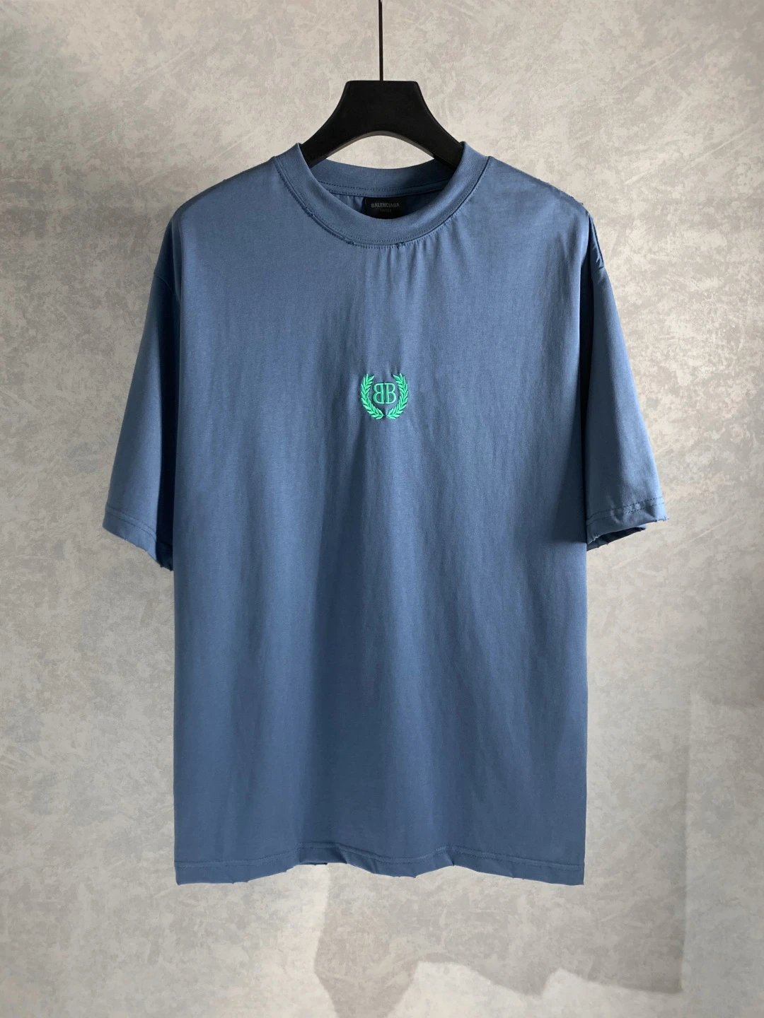Balenciaga T-shirt Double-breasted B Wheat Embroidery logo round Neck Short Sleeve25ss New pure cotton T Unisex T-Shirt OS Loose Fit Base Shirt Top Half Sleeve T-Shirt