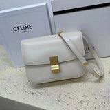 Celine women's bag Top version 【Original Surrogate Shopping Grade】Classic ClassicBox Package Square Bag Stewardess Bag TRIOMPHE Arc De Triomphe box Bag Flap Bag Shoulder Bag Messenger Bag New Women's Bag Teen18.5cm Small Size192532Medium24cm88007