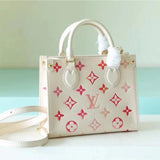 Louis Vuitton LV Women's Bag Top version 【2024New Duobao Leather】OnThegoBB Mini Handbag Women's Bag Tote Bag mini Small Tote Bag Women's Mini Portable Shoulder Messenger Bag tote Shopping Bag M46993M47054M46839
