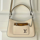 Louis Vuitton LV Women's Bag Top version 【Overseas Inspection-Free Edition】M21091M20999M20998Water Ripple Series MARELLINI Handbag Messenger Women's Bag Three-in-One Croissant Moon Bag Mahjong Bag Shoulder Bag Messenger Bag Handbag Hand Bag