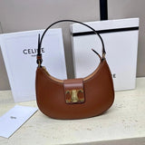 Celine women's bag Top version 【Original Genuine Goods Leather】2023New AVA Presbyopic Underarm Bag Lisa Latest Same Style AVATRIOMPHE Logo Printing Cowhide Handbag Large logo Hardware Presbyopic Portable Underarm Bag Latest Arc De Triomphe Underarm Bag Wo