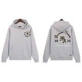 Amiri Hoodie 2024Autumn and Winter New Towel Embroidered Letter Pullover Hooded Sweater for Men and Women