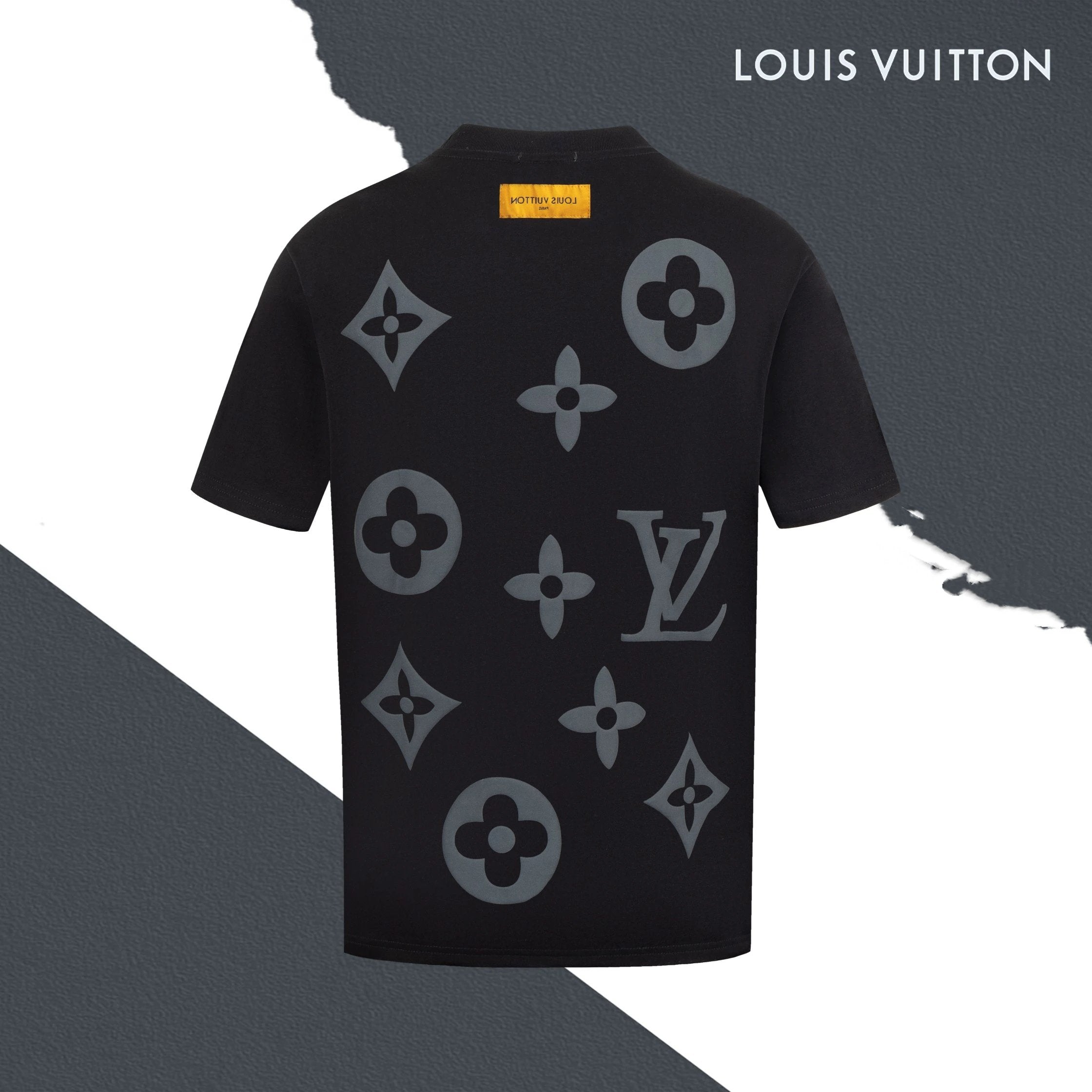 Louis Vuitton LV T-shirt Full-body Foam Old Flower Print logo round Neck Short Sleeve25ss New Pure Cotton Unisex Style T T-shirt OS Loose Fit Base Shirt Top Half Sleeve T-Shirt