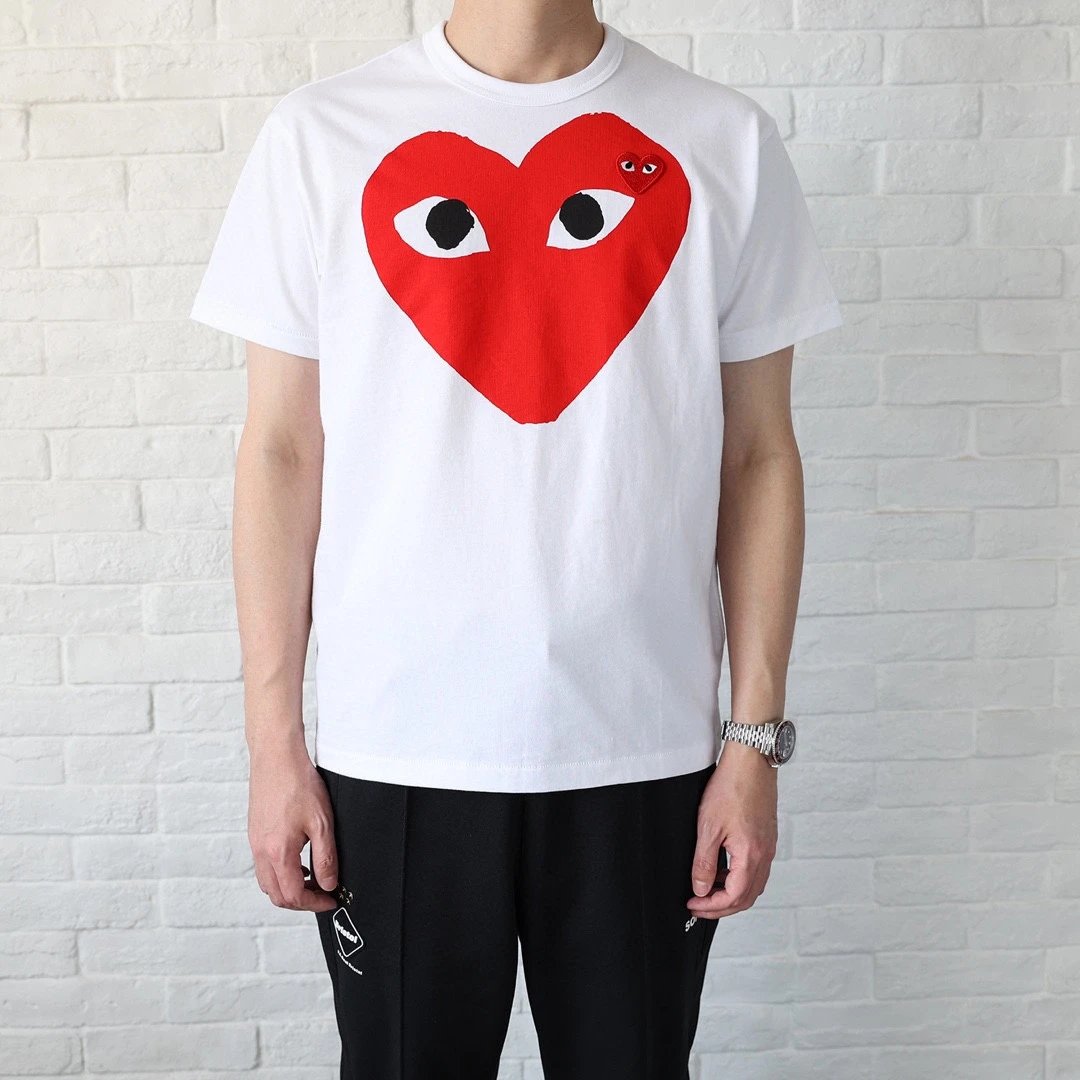 Rei Kawakubo T-shirt Toppaly Black Inverted Heart Short Sleeve T T-shirt Male and Female Couples Wear