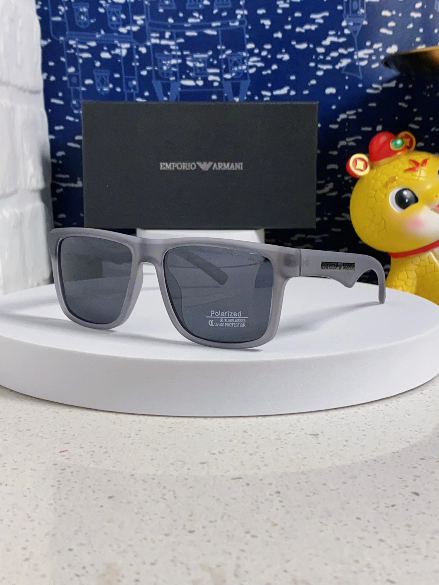 Armani Sunglasses Retro Design Style Sunglasses Slim without Degrees Sun Protection UV Men Lady Couple Same Style Driving Seaside Fishing25ss New Sports Casual Versatile