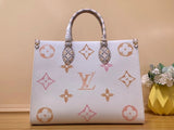 Louis Vuitton LV Women's Bag Top version 【Overseas】M2297623New Gradient Pink Ontheg0PM Small shopping bag Tote Tote Bag Shoulder Messenger Bag Portable Women's Bag LM22975Large Size35cm New tote bag