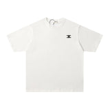 Celine T-shirt Arc de Triomphe Front Rhinestone Embellishment LOGO round Neck Short Sleeve25ss New pure cotton T Unisex T-Shirt OS Loose Fit Base Shirt G Home Top Half Sleeve T-Shirt