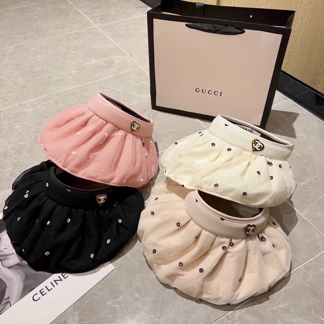 Chanel Hat 2023New Temperament Foldable Dual-Purpose Sun Hat Topless Hat，It Can Be Used as a Hair Band and Is Very Convenient！Lady joker～