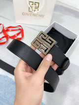 Givenchy Belt Top version Original Order Men's Leather Belt Belt Original Order Real Cowhide4G Buckle Belt Smooth Buckle Pants Belt Men's and Women's Business Casual Belt Belt Men's High-End Belt3.5Belt