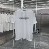 Givenchy T-shirt Front and Rear Personalized Overlapping Letter Printing logo round Neck Short Sleeve25ss New Pure Cotton Unisex Style T T-shirt OS Loose Fit Base Shirt Half Sleeve T-Shirt Top Half Sleeve