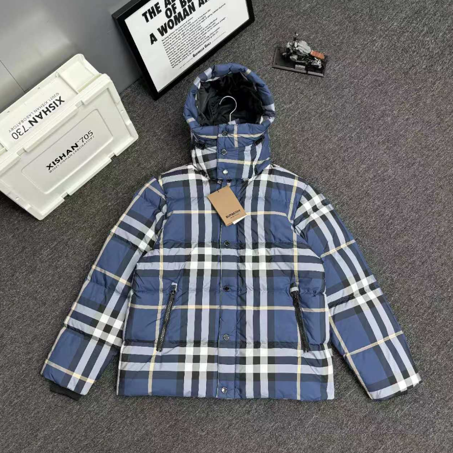 Burberry Clothing 2024Winter New Plaid Short down Jacket-CY