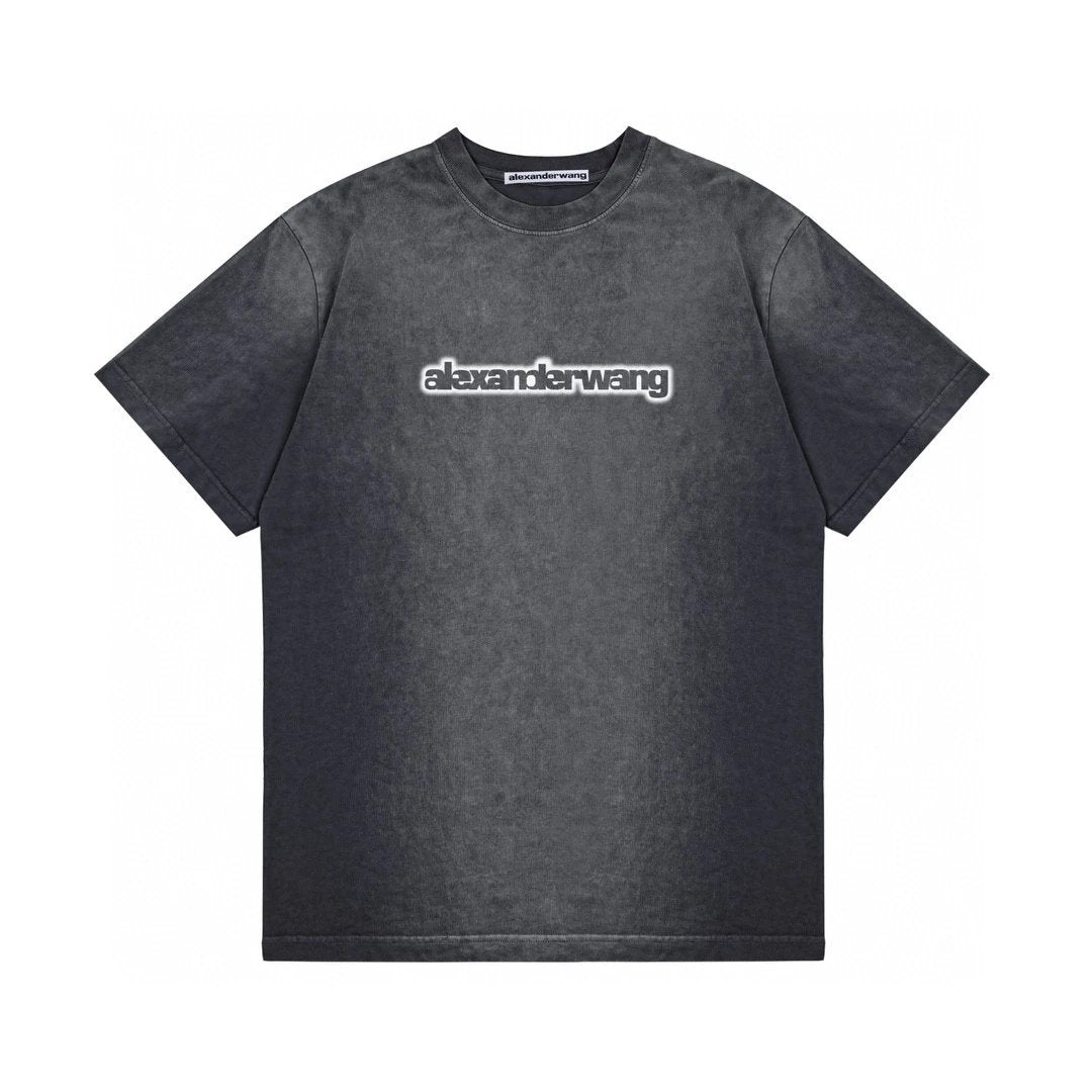 Alexander Wang T-shirt Top Version Counter Same Style Pure Cotton Summer Men's and Women's Same Fashion Loose All-Matching2024New Short Sleeve T T-shirt