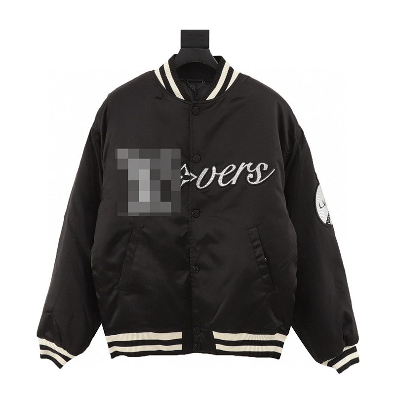 Louis Vuitton LV Jackets 24ss Crystal Embroidered Stickers Baseball Uniform for Men and Women