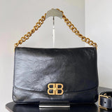 Balenciaga Bag Top version 【Super Original Leather】New23FallBBSoft Series Chain Underarm Bag Large Men's Bag Crossbody Bag Shoulder Bag Messenger Bag New Women's Bag Chain Bag Backpack Underarm Bag