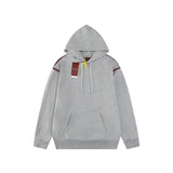 Gucci Hoodie Woven Ribbon Letter Embroidery logo Hooded Sweatshirt Jacket Top Unisex Sports Casual OS Loose fit versatile style