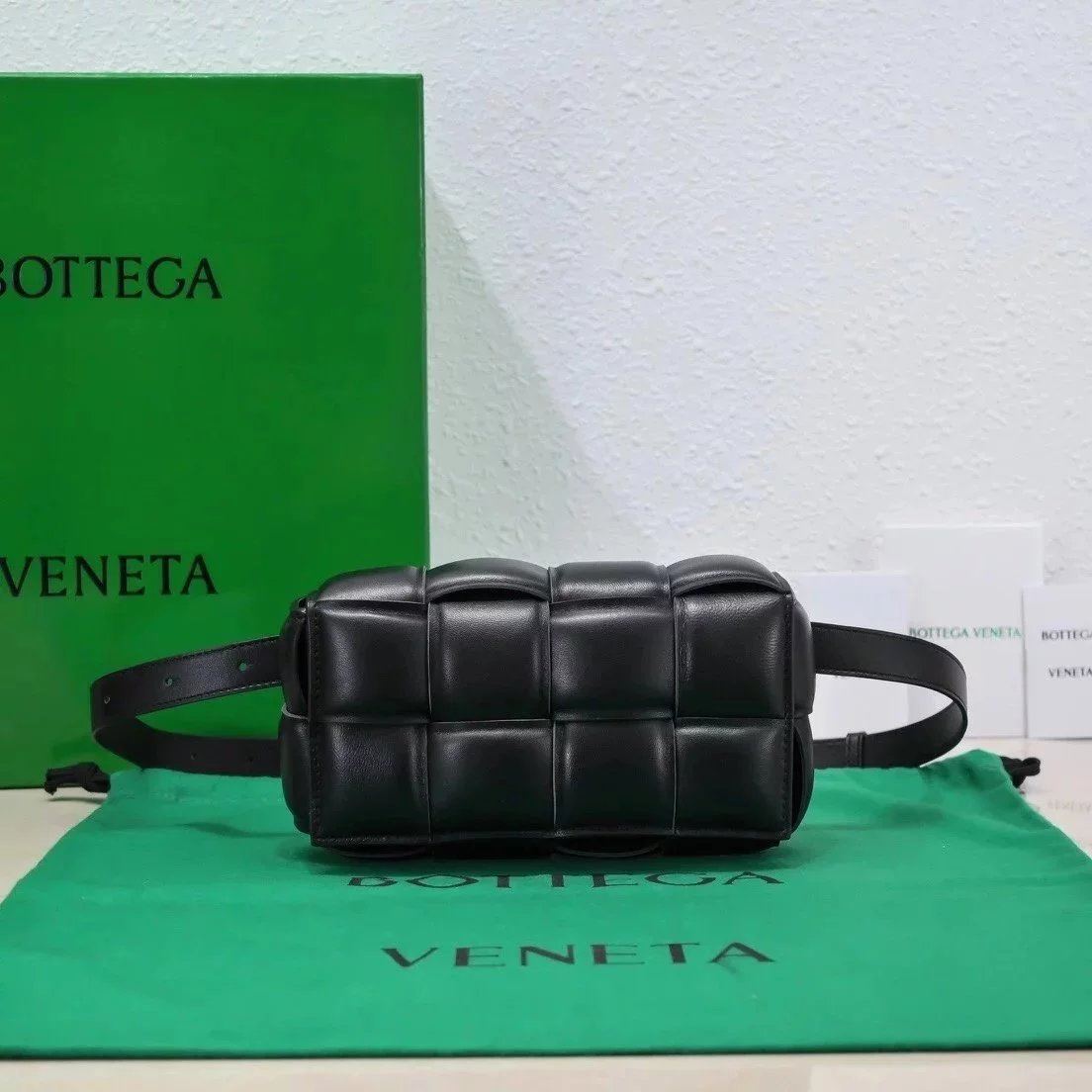 Bottega Veneta Women's Bag Top version 【Level Surrogate Shopping】New Men's Waist Bag Chest Bag Small Bag Mobile Phone Bag thebeltcassette Small Square Bag Plaid Waist Bag Chest Bag Rubik's Cube Bag8Plaid Waist Bag Men's and Women's Bags Crossbody Bag Oil