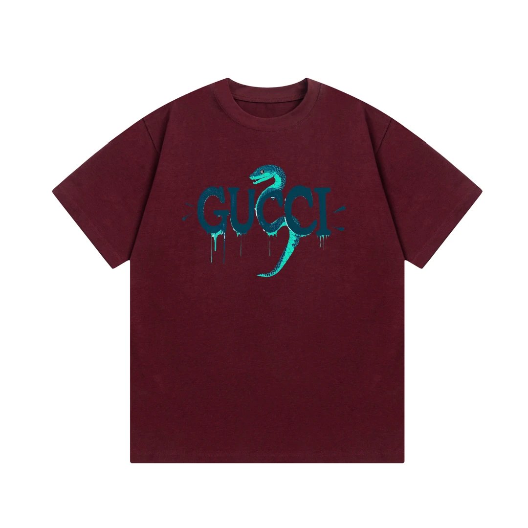 Gucci T-shirt Year of the Snake Limited Edition Letter Print logo round Neck Short Sleeve25ss New pure cotton T Unisex T-Shirt OS Loose Design Top Bottoming Shirt Half-Sleeve T-shirt