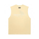 ESSENTIALS T-shirt Top Version American Couple20Double Line Letter Silicone Vest Bottoming Shirt Fashion