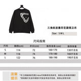 PRADA Hoodie  24Fw Triangle Mark Splash Ink Printed Crew Neck Sweatshirt Men and Women Same Style