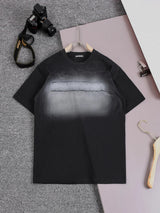 Balenciaga T-shirt 3D Embroidery logo round Neck Short Sleeve25ss New Pure Cotton Unisex Style T T-shirt Base Shirt Tee Shirt OS Loose design