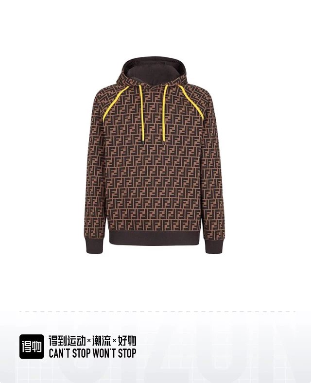 FENDI Hoodie Top Version Full Printed Men's and Women's Same Casual Hooded Sweater Long Sleeve