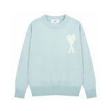 Ami Sweater Top Version2023Spring Men's Loose Inlay Wool Sweater