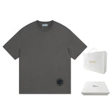 Dior T-shirt 25ss New Pure Cotton Unisex Style T T-shirt OS Loose Fit Base Shirt Top Half Sleeve T-Shirt