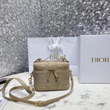 Dior Women's Bag Top version 【Original Order】2021New Women's Bag Qixi Limited Love Travel Cosmetic Bag Box Bag Shoulder Crossbody Handbag