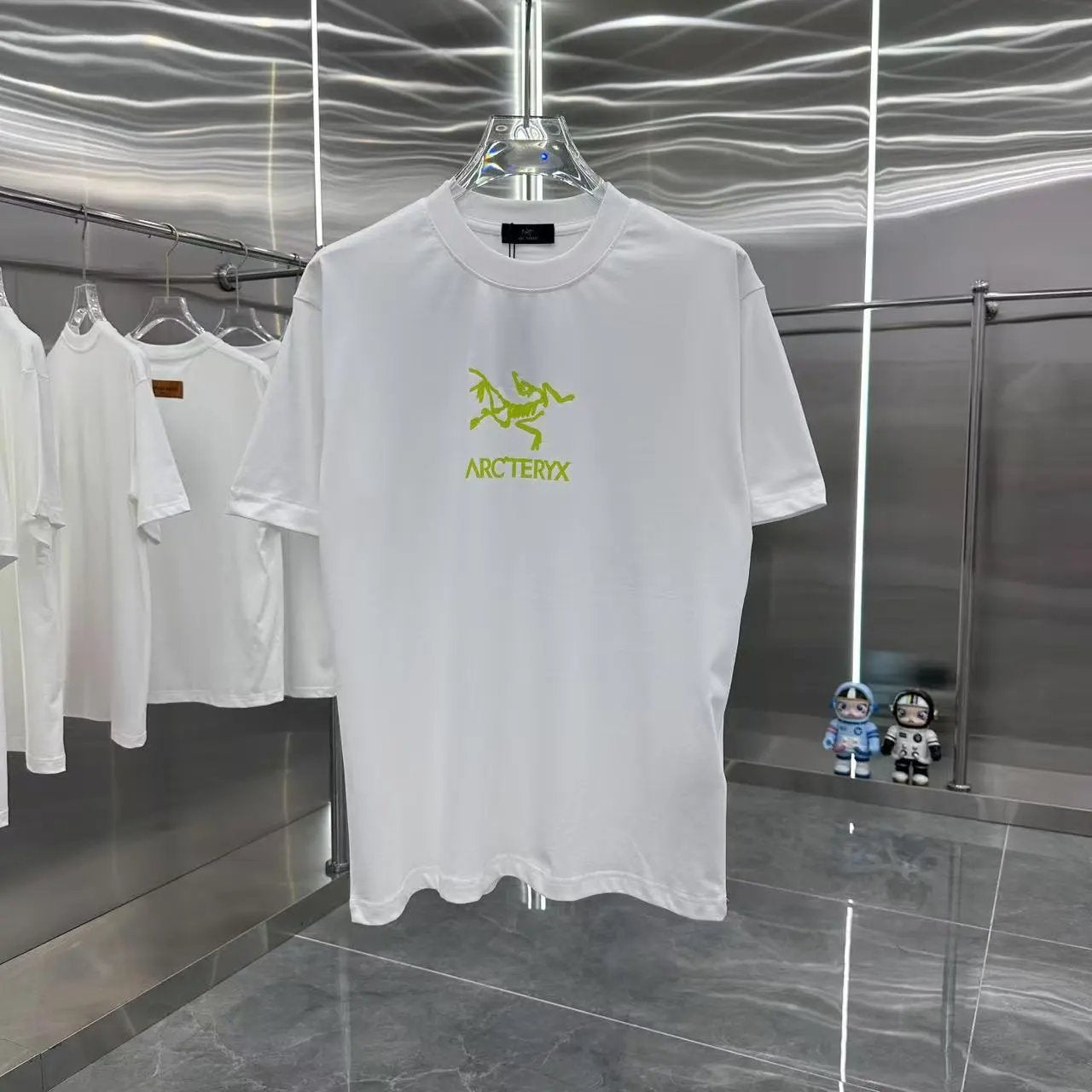 Arc'teryx T-shirt Chest Bird Letter Print logo round Neck Short Sleeve25ss New pure cotton T Unisex T-Shirt OS Drop Shoulder Loose Fit Base Shirt Top T-Shirt Short Sleeve