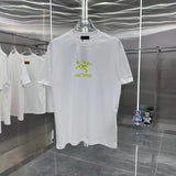 Arc'teryx T-shirt Chest Bird Letter Print logo round Neck Short Sleeve25ss New pure cotton T Unisex T-Shirt OS Drop Shoulder Loose Fit Base Shirt Top T-Shirt Short Sleeve