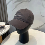 Balenciaga Hat Letter Embroidery logo Baseball Cap Sunshade Sun Protection Duckbill Cap Unisex Couple Style Large Head Circumference Slimming Face Curved Brim Versatile Sports Hat