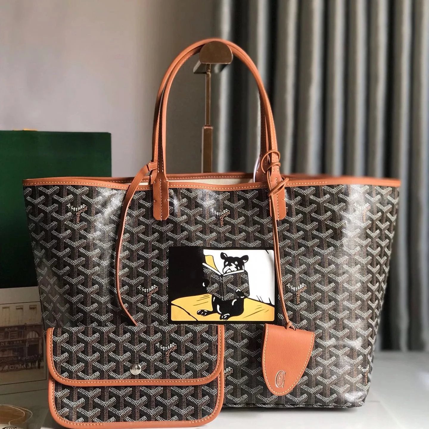 Goyard Bag Top version 【Genuine Goods Leather】Gojia New Product SaintPM Special Painted Jarre Aero Bull Tote Bag Shopping Bag mini Double-Sided Small Tote Bag Shopping Bag Jarre Aero Bull Handbag Backpack Mummy Bag Large Capacity Business Traveling Luggag