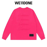 We11done Hoodie Top Version Zhao Lusi Yang Mi Long Sleeve T T-shirt Color Graffiti Letters Gradient Spring and Autumn