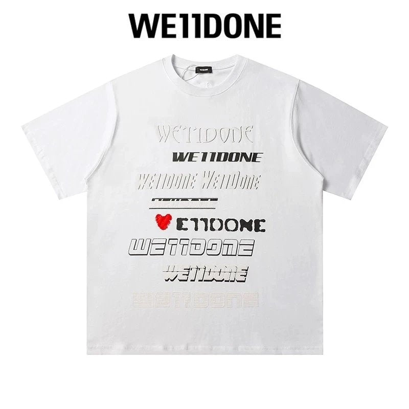 We11done T-shirt Top Spring and Summer New Large Letter Bullet Screen LOGO Simple Short Sleeve T T-shirt Loose Fashion Brand