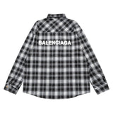 Balenciaga Shirt Brushed fleece with a large back logo Long Sleeve Shirt Inner and Outer Wear Unisex Vintage Jacket