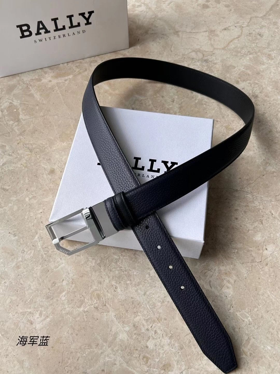 Bally Belt Top version Original Single Belt Counter New Men's Double-Sided Casual Business Belt Wide3.4cm Double-Sided Head Layer Cowhide Belt First Layer Cow Leather Belt Men and Women Business Casual Belt Belt Men's Leather Belt