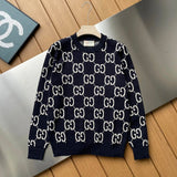 Gucci Sweater Top version c Gucci Classic Retro Double G Round Neck Sweater Long Sleeve Pullover Thickened Lazy Style OS Loose Fit Unisex Knit Top Jacket Versatile Casual Wearable Inside and Outside