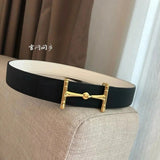 Hermes Belt Top version High Quality2020New Men's Leather Belt Smooth H Buckle Business Casual Belt Double-Sided Available Calf Leather3.8cm