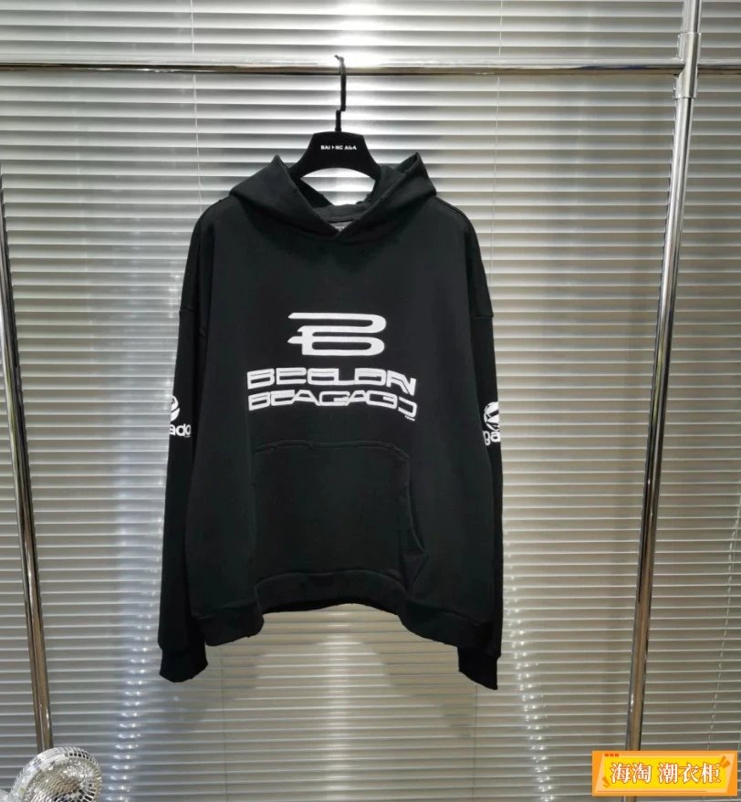 Balenciaga Hoodie New Cut Letter Printing logo Casual Hooded Sweater for Men and Women