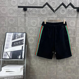 Gucci Shorts Classic Red and Green Webbing on Both Sides logo Five-point Shorts25ss New Drawstring Casual Summer Pants5Two-in-One Casual Sweatpants for Men and Women, Pure Cotton Joggers
