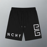 Givenchy Shorts Front and Rear Pair G Letter Embroidery logo Five-point Shorts25ss New Drawstring Casual Summer Pants5Two-in-One Casual Sweatpants for Men and Women, Pure Cotton Joggers
