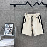 LOEWE Shorts Side Color Block Ribbon Embroidery logo Five-point Shorts25ss New Drawstring Casual Pants for Men and Women, Summer Style5Two-in-One Casual Sweatpants Pure Cotton Joggers