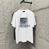 Arc'teryx T-shirt Chest Letter Skeleton Print logo round Neck Short Sleeve25ss New Pure Cotton Unisex Style T T-shirt OS Loose Fit Base Shirt Top Half Sleeve T-Shirt