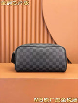 Louis Vuitton LV Wallets/Clutches Top version Chip Version All-Steel Hardware Super Original Leather New Clutch Cosmetic Bag Wash Bag Large Wash Bag Men's and Women's Bags Women's Cosmetic Bag Storage Bag