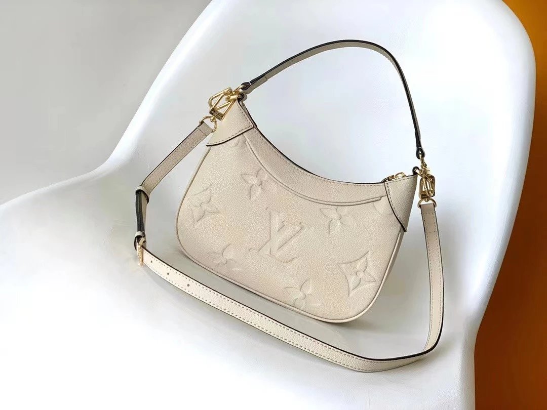 Louis Vuitton LV Women's Bag Top version 22New Bagatelle Handbag Full Leather Moon Bag Underarm Bag Vintage Bag Croissant Shoulder Messenger Bag Handle Handbag M46091M46113
