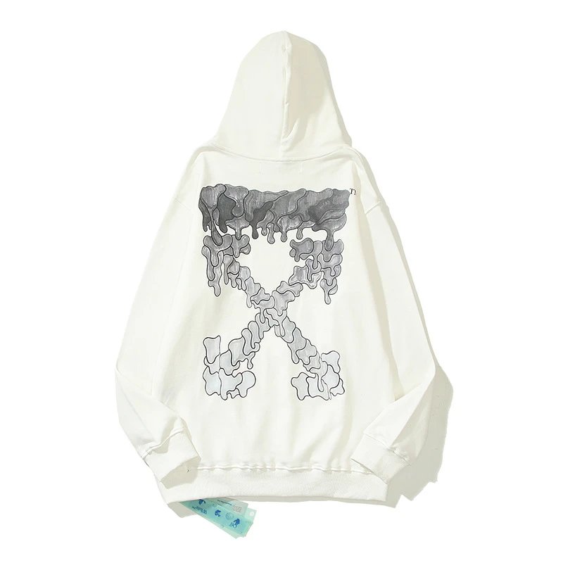 OFF-White Hoodie Cotton Terry Pullover Hoodie Loose Sweater-CY