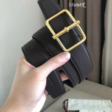 Hermes Belt Top version Double-Sided Head Layer Cowhide Leather Belt Women's Belt Men's Leather Belt Leather Belt for Men and Women h Home Belt3.8cm