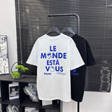 Louis Vuitton LV T-shirt New Workwear Eco-friendly Earth Front and Back Print logo round Neck Short Sleeve25ss New pure cotton T Unisex T-Shirt OS Loose Fit Base Shirt G Home Top Half Sleeve T-Shirt