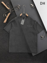 Balenciaga T-shirt Chest Letter Embroidery logo round Neck Short Sleeve25ss New Pure Cotton Unisex Style T T-shirt OS Loose Fit Base Shirt Half Sleeve T-Shirt Top Half Sleeve