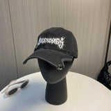 Balenciaga Hat Letter Embroidery logo Baseball Cap Sunshade Sun Protection Duckbill Cap Large Head Circumference Slimming Face Curved Brim Versatile Sports Hat for Men and Women Couples Same Style